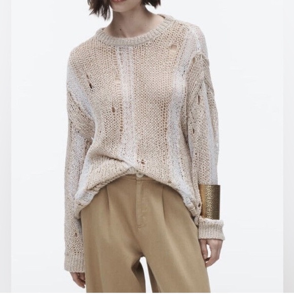 Zara Openwork Knit Sweater - Picture 1 of 8
